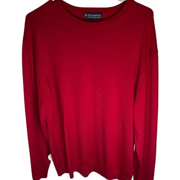Hart Schaffner Marx Men's L Red Pullover Sweater Soft Warm Knit